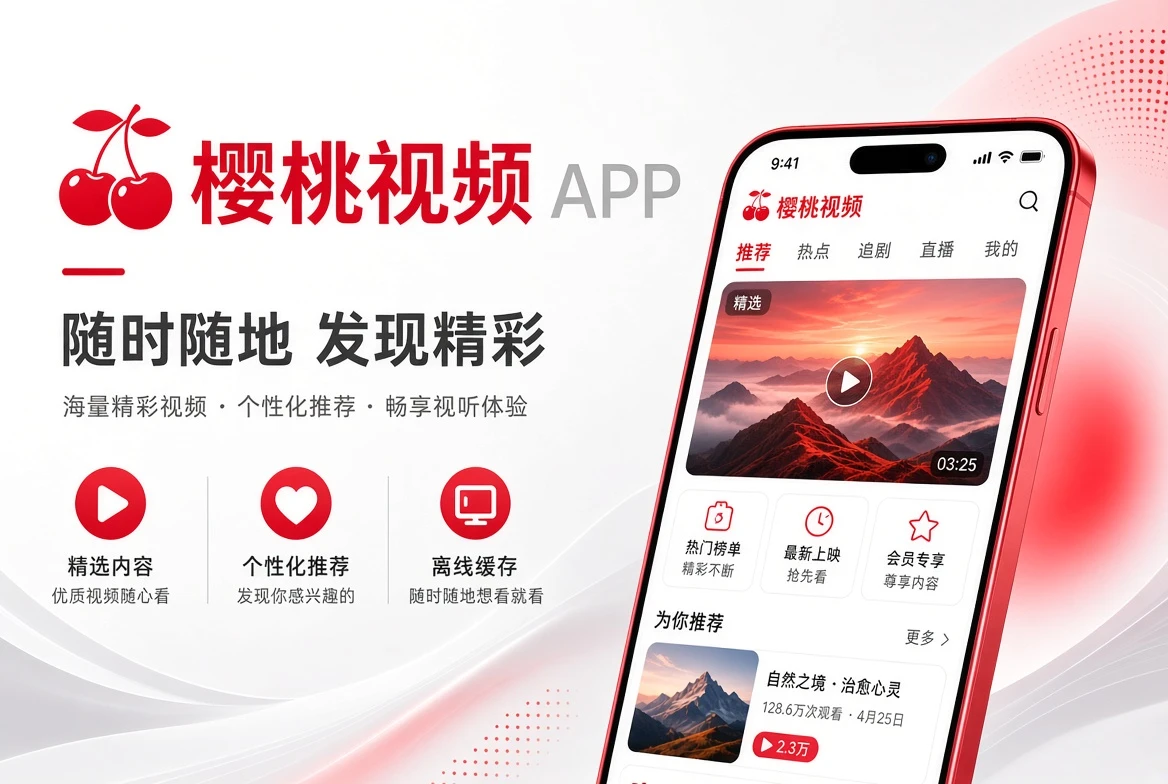 樱桃视频APP移动端界面